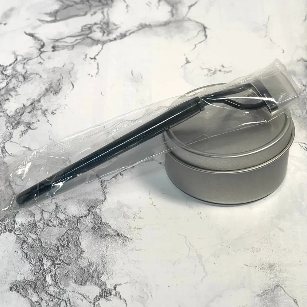 Lash Comb & Makeup Brush Cleaner Tin, Portable & Reusable New Items
